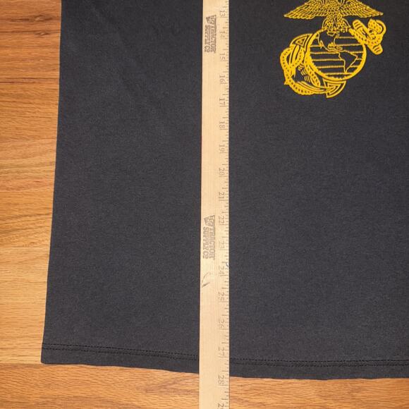RARE! Single Stitch Vtg Funny US Marines T-Shirt Gray Size XL Semper Fidelis - Picture 5 of 10